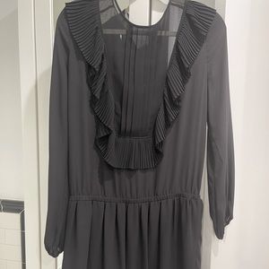 BCBG black long sleeve dress with cinched waist